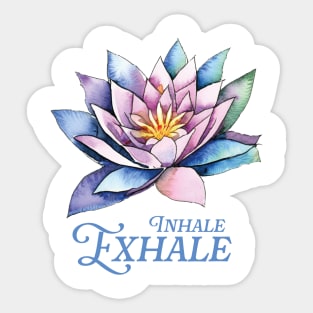 Inhale Exhale Lotus Flower Sticker